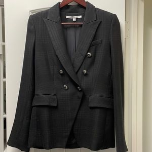 ❤️Rare Veronica Beard Black tonal plaid Dickey Blazer - sz 8